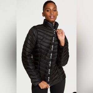 Vicoria’s Secret VSX LUXPuff Packable Black Puffer Jacket Size L NWT